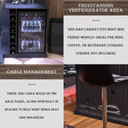 GDLF L Shaped Home Bar Cabinet with Fridge Space, Oversized Modern Basement Bar Table