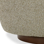 Mid-Century Lounge Chair with Upholstered, Swivel - Living Room