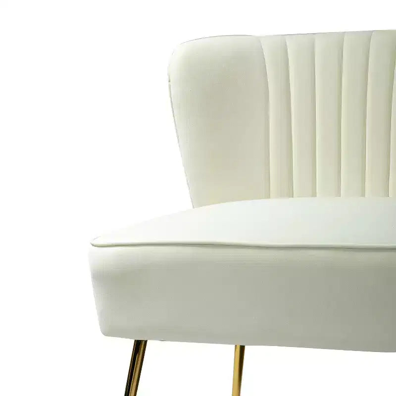 Causeuse en velours Nicolas | Canapé 2 places contemporain pour salon et chambre à coucher avec dossier capitonné | Karat Home