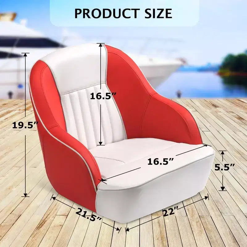 Pontoon Boat Seat, Captains Bucket Boat Seat, Back Folding Boat, Boat Cabin SeatingFishing Seats for Boats, Boat Bucket Seat
