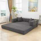 Dyonery 78Folding Sofa Bed Convertable Corduroy Couch King Size Floor Sleeper 4-in-1 DIY Combination Modular Sofa Fold Out Comfy sofa.
