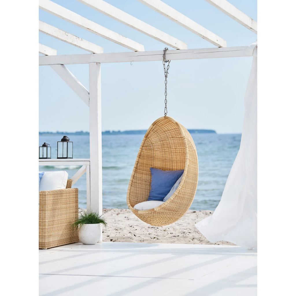 Coastal Rattan Outdoor Hanging Chair with Round - Patio