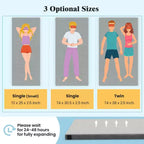 Costway Memory Foam Camping Mattress with Anti-slip Bottom Travel Bag for Outdoor Sleeping Gray/Blue