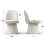 Set of 6 Modern 360 Swivel Armless Dining Chairs with Pedestal-style Base, Elegant Accent Chairs for Kitchen, Dining Room, or Office-Panipeachy