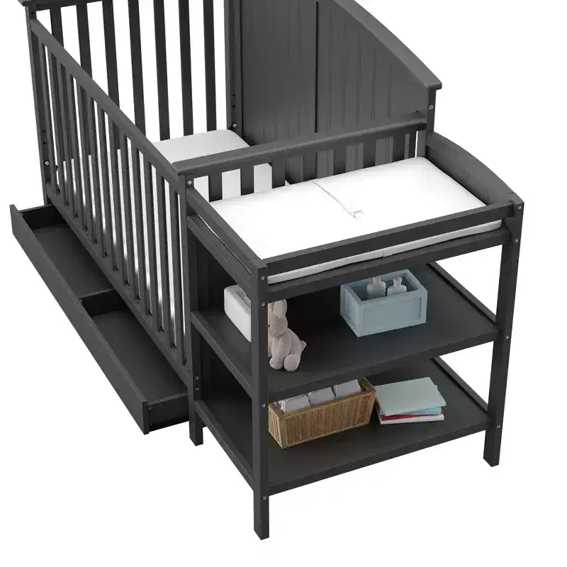 Storkcraft Steveston 5-in-1 Convertible Crib and Changer with Drawer