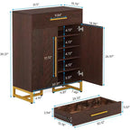 Shoe Cabinet with Doors and Drawer, Modern Shoe Rack, Holds 20 Pairs