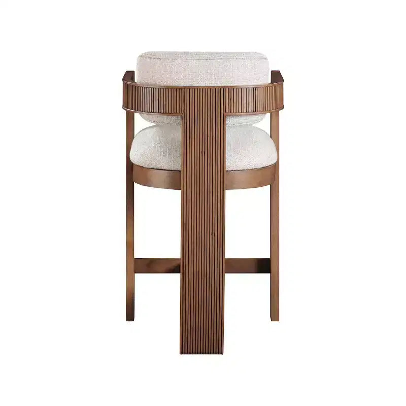 Meridian Furniture,Sacha Linen Textured Fabric Stool