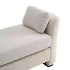 GDFStudio Jase Contemporary Rubberwood Boucl Upholstered Bench with Pillows