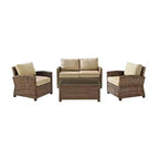 Bradenton 4pc Outdoor Wicker Conversation Set - Crosley