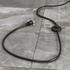 Black Adjustable Dome Shade Arc Metal Floor Lamp