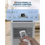 Climatiseur portable, 10 000 BTU, pour pièce jusqu'à 42 m², climatiseur portable 3-en-1 autonome avec ventilateur et déshumidificateur