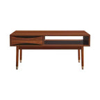 Mid-Century Modern Coffee Table with Drawer & Shelf