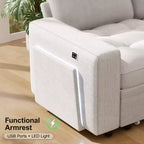 Dyonery 7-seater reclining sofa, modular sofa, side table with hidden storage, rechargeable