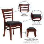 Flash Furniture Ladder Back Wooden Restaurant Chair