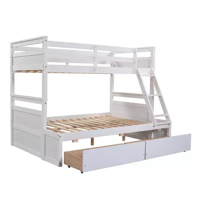 Whisen Twin over Full Bunk Bed with 2-Storage Drawers