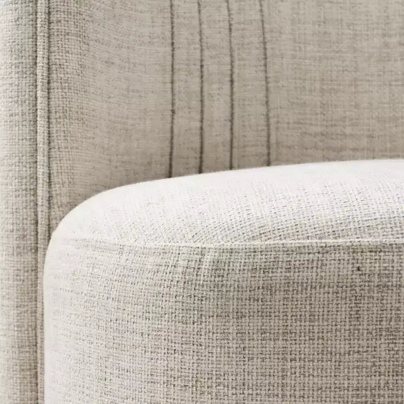 Lot de 4 chaises de salle à manger modernes pivotantes, chaises sans accoudoirs rembourrées en tissu texturé avec dossier incurvé pour salle à manger ou cuisine - Panipeachy