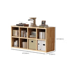 Modern Horizontal Wood 8-Cube Natural Finish Bookcase