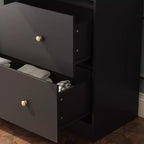 2-Door Armoire with Mirror, Hanging Rod and 2 Drawers