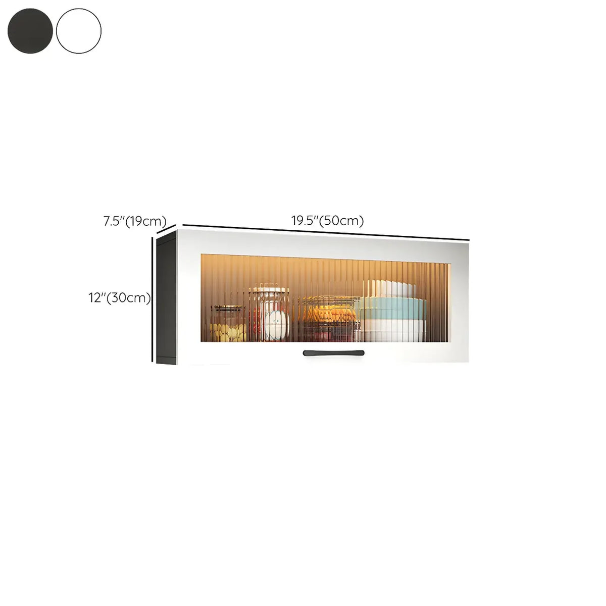 Kitchen White Wood Wall-Mounted Storage China Cabinets