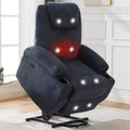 Power Lift Recliner Chair with Massage & Heat, 2 Cup Holders & Stand Assist
