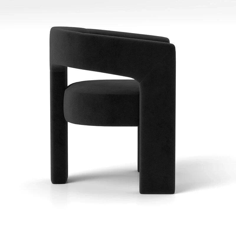 Chaise de salle à manger SEYNAR Modern Glam en velours, chaise d'appoint à dossier ouvert, lot de 6