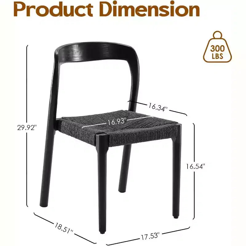 Pexfix Wood Stackable Dining Room Chair Set of 4