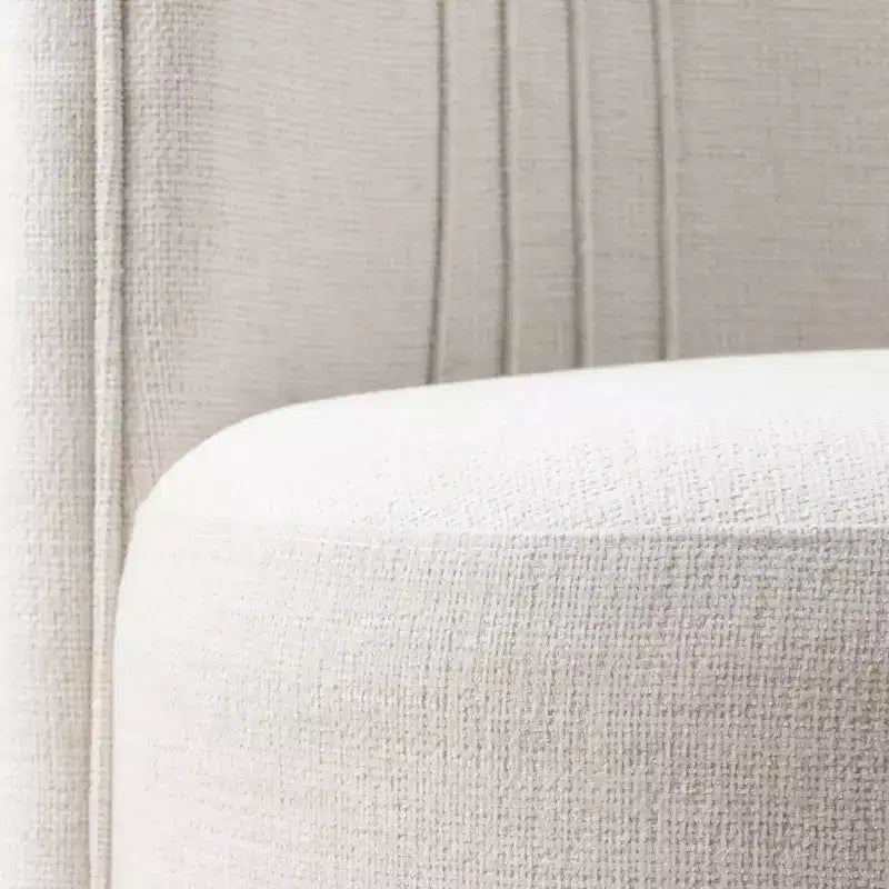 Lot de 4 chaises de salle à manger modernes pivotantes, chaises sans accoudoirs rembourrées en tissu texturé avec dossier incurvé pour salle à manger ou cuisine - Panipeachy