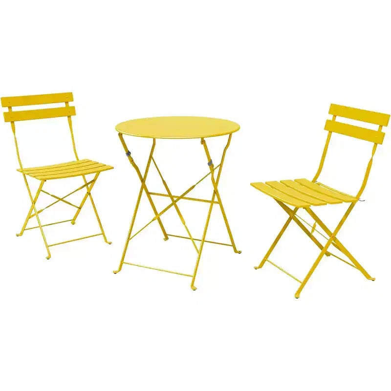 Outdoor Three-Piece Portable Folding Table and Chair Set