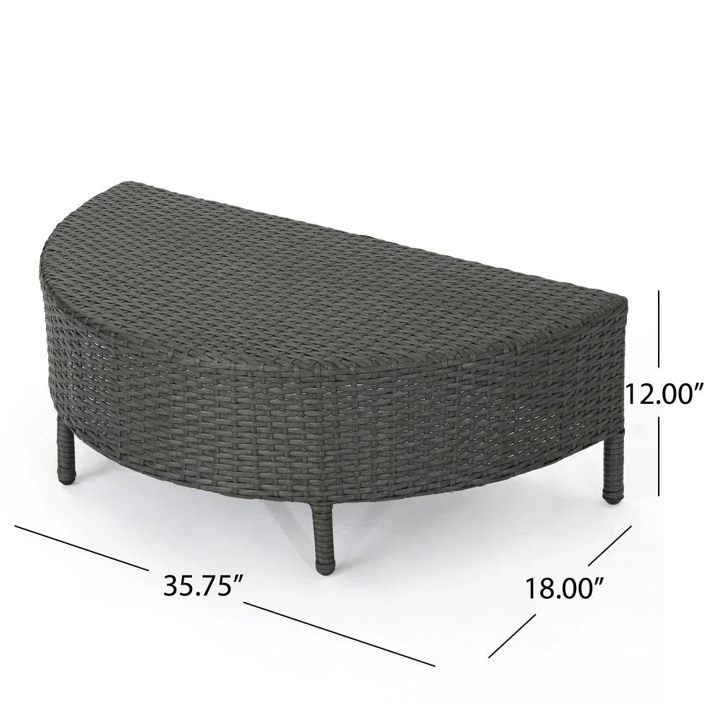 Newton All-Weather Wicker Sectional Sofa Set by Christopher Knight Home