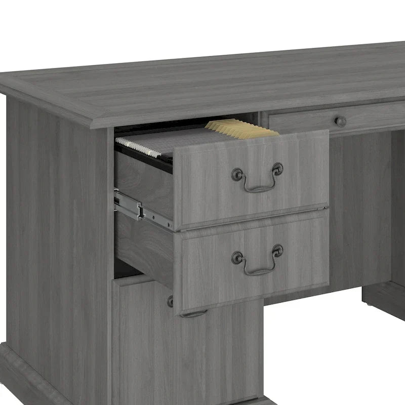 Bush Furniture Saratoga Executive Desk with Drawers and Storage