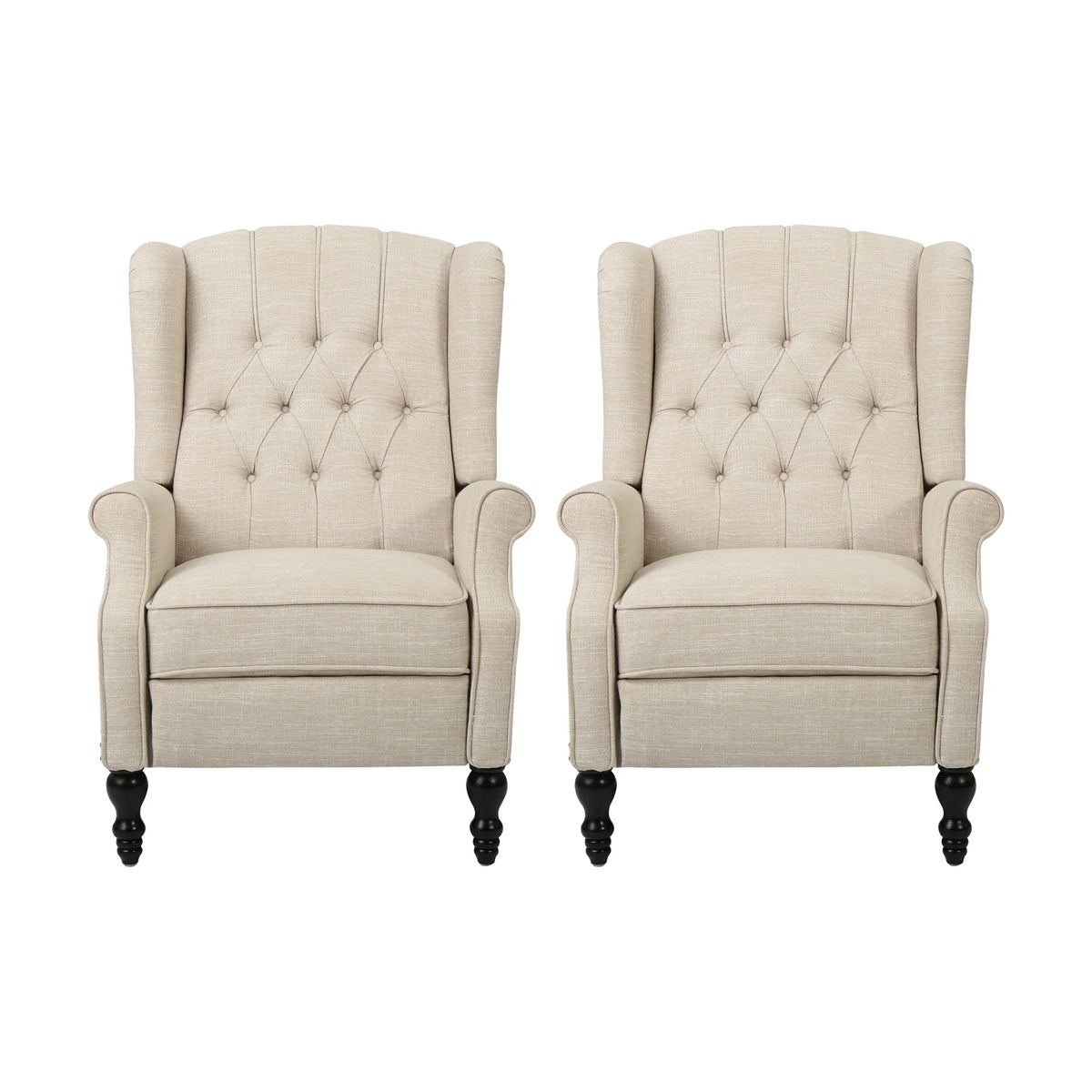 Fauteuils inclinables en tissu touffeté Walter (lot de 2) par Christopher Knight Home