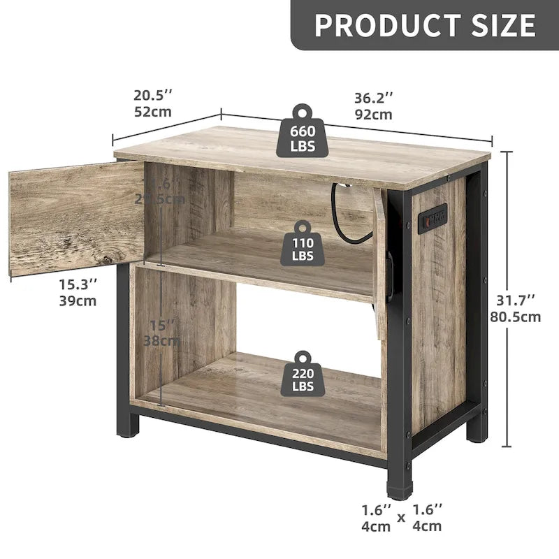 40-50 Gallon Aquarium Stand Cabinet Fish Tank Stand with Power Outlets