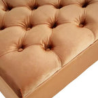 Luxury Storage Ottoman Bench - Button-Tufted Upholstered Rectangular Footrest for Living Room, Entryway & Bedroom