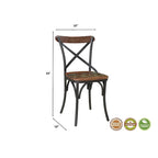Chaises de salle à manger Linon à dossier croisé (lot de 2)
