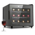 12- Bottle Wine Cooler Refrigerator,Mini Wine Cellars(54-66ﾂｰF),Countertop Wine Cooler with Digital Temperature Control