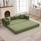 2 in 1 Convertible Sofa Bed, comfortable Folding Corduroy Sofa Bed with Deep Seat and Wide Armrests, Boneless Sofa, for Living Room, Apartments