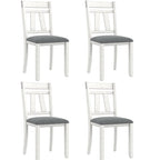 VECELO Solid Wood Dining Chairs with Linen Fabric Seating, Dining Chairs Set of 2/4/6