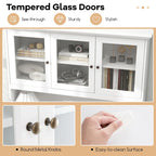 Tall kitchen food storage cabinet with LED lights and