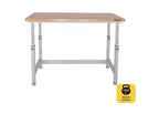 Heavy Duty 60 Adjustable Height Workbench Table with Wood Top