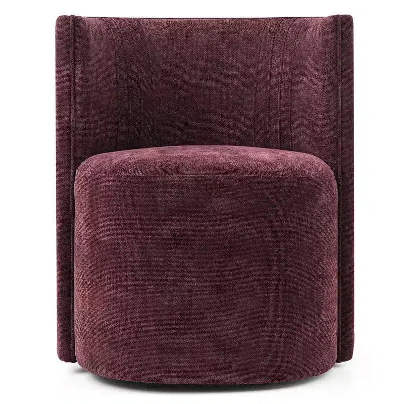 Lot de 4 chaises de salle à manger modernes pivotantes, chaises sans accoudoirs rembourrées en tissu texturé avec dossier incurvé pour salle à manger ou cuisine - Panipeachy