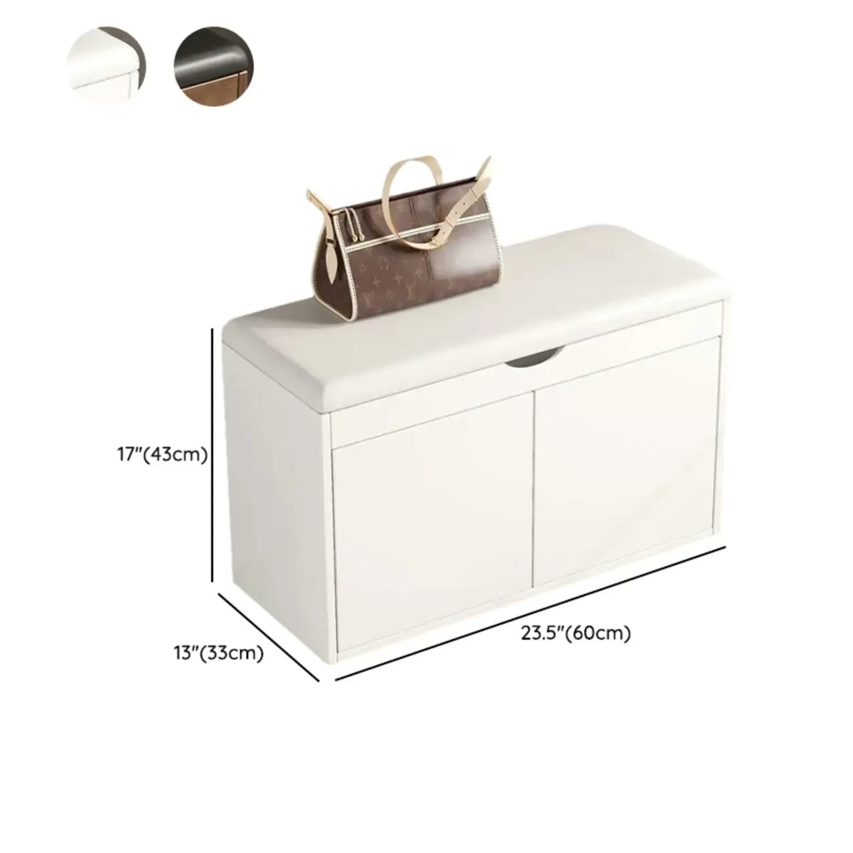 Banc de rangement à chaussures en bois massif avec coussin et étagère ouverte