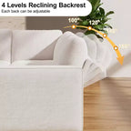 Dyonery 7-seater reclining sofa, modular sofa, side table with hidden storage, rechargeable