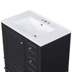 30 Bathroom Vanity Sink Combo, Bathroom storage Cabinet with Drawers and Shelf, Single Sink Bathroom Vanity