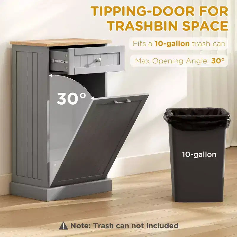 Poubelle de Cuisine Encastrable Meuble de Rangement pour Tri Sélectif avec Tiroir Support de Poubelle Autonome