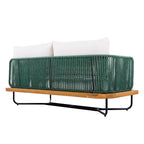 Christopher Knight Home Raphael 4 Piece Outdoor Rope and Acacia Sectional Sofa Set (Table Not Included)