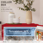3.2 Cu.Ft Mini Fridge with Freezer, Single Door Compact Refrigerator with Adjustable Thermostat for Bedroom