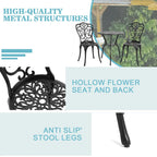Ensemble de 3 pièces pour terrasse extérieure en aluminium avec table papillon, chaises et trou pour parasol