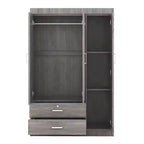 3-Door Wardrobe with Shelves and 2 Drawers, Clothing Armoire 4A - ModernLuxe