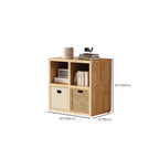Modern Horizontal Wood 8-Cube Natural Finish Bookcase