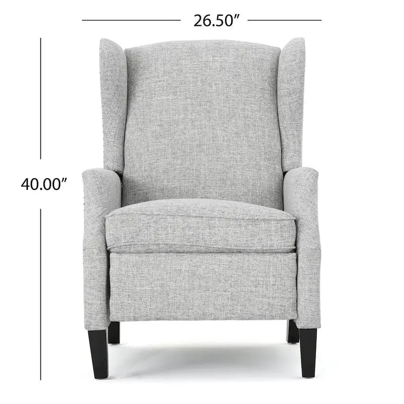 Wingback Push-Back Recliner Chair, Upholstered, Classic Style, Living Room Accent